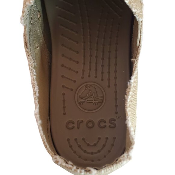 NEW CROCS SZ 12 Men’s Santa Cruz Slip-On Shoes in Tan/Khaki - Picture 5 of 8